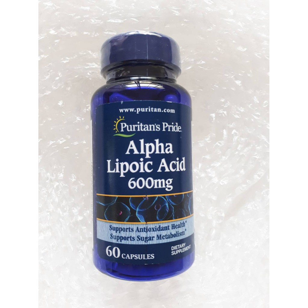Puritan Alpha Lipoic Acid (ALA) 600 mg 60 แคปซูล อัลฟ่าไลโปอิก แอซิด บำรุงผิวพรรณ กระจ่างใส