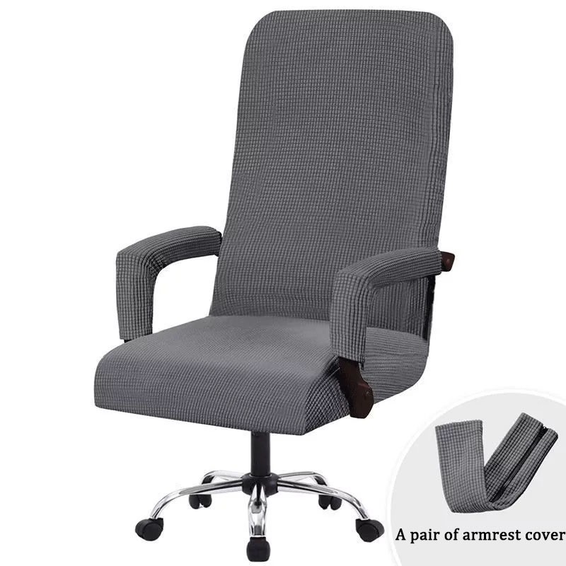 ปู3C/Set Elastic Office Comuter Chair Cover Modern Antidirty Boss Rotating Chair Seat Case Removable With Armrest Covers