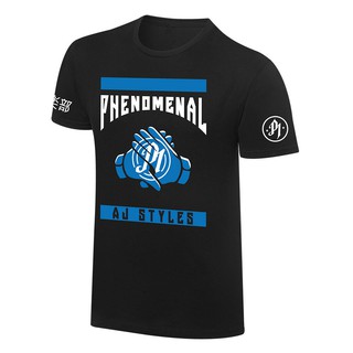 เสื้อยืดลําลอง ผ้าฝ้าย แขนสั้น พิมพ์ลาย Wwe Aj Styles "Main Event" สไตล์สปอร์ต