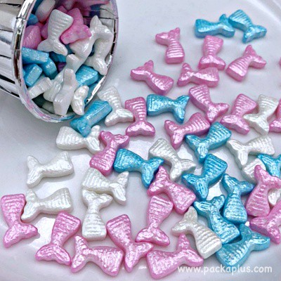 น้ำตาลตกแต่ง Mermaid Tail Sugar คละสีมุกเงางาม น้ำตาลตกแต่งขนม เค้ก คัพเค้ก Cake Decorating Sugar น่ารักสุดๆ แพค 50g