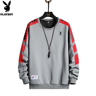 Playboy เสื้อกันหนาว แขนยาว ลําลอง เข้ากับทุกการแต่งกาย สไตล์ใหม่ สําหรับผู้ชาย