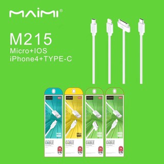 สายชาร์จเร็ว2A ยี่ห้อMaimi M215 สำหรับi5/i4/ micro/ type-c