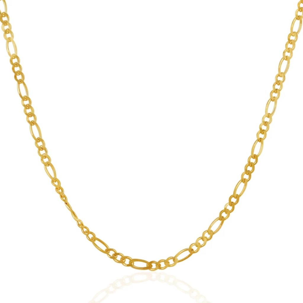 Nathalias NY สร้อยคอฟิกาโร่แบบตัน ทองคำแท้ 14K ขนาด 2.80 มม.   | ไม่ชุบ ไม่ลอก ทองเค เสริมดวง สายมู