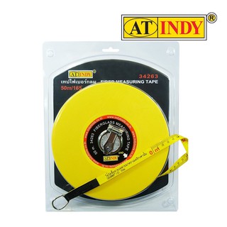 AT INDY ตลับเมตร Fiberglass Tape Close Reel เทปวัดที่ รุ่นกลม 50เมตร No.34263C