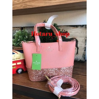 Kate Spade INA Greta Court Glitter Crossbody กระเป๋าถือหรือสะพายใบเล็ก