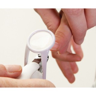 กรรไกรตัดเล็บติดแว่นขยาย  กรรไกรตัดเล็บเด็กDeluxe Nail Clipper with Magnifying Glass ใบมีดตัดอย่างดี งานคุณภาพ