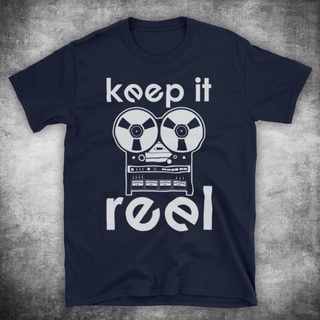 เสื้อยืด พิมพ์ลาย Keep It Reel Reel To Reel Tape Machine สไตล์เรโทร สําหรับผู้ชาย