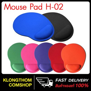 Mouse Pad รุ่น H-02 สีดำ แผ่นรองเม้าส์ แผ่นรองเม้าส์พร้อมเจลรองข้อมือ แบบนุ่มกันลื่น แผ่นรองเมาส์กันลื่นสำหรับ PC Laptop