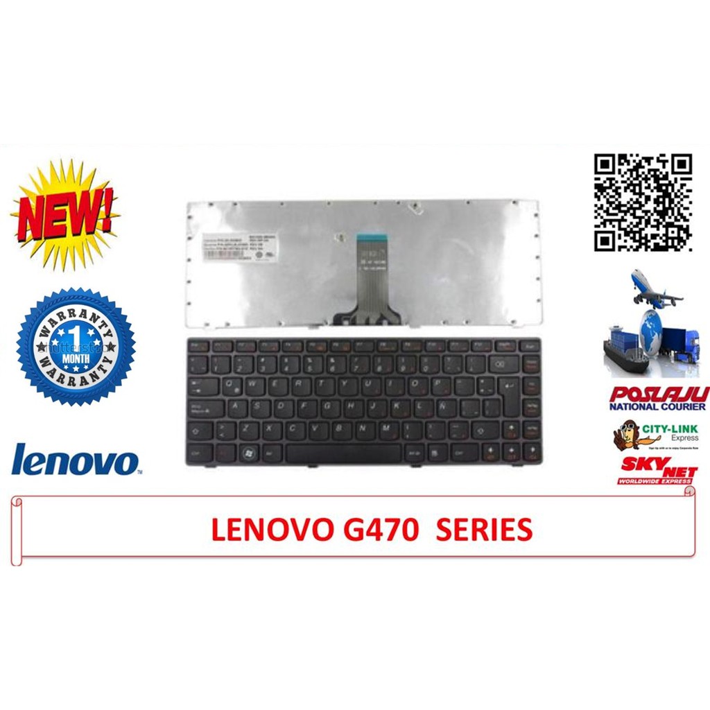 คีย์บอร์ด LENOVO B470, G470, G475, V370, V470, Z470 Series