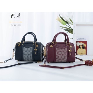 F.A (ของแท้ 100%) COACH 4619 LARK BAG 19 mini pillow bag กระเป๋าทรงหมอนผู้หญิง กระเป๋าบอสตัน กระเป๋าถือสุภาพสตรี SUPER Q