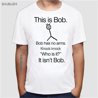 เสื้อยืดผ้าฝ้ายพิมพ์ลายขายดี This is Bob KNOCK เสื้อยืดแขนสั้น คอกลม ผ้าฝ้าย ลายตลก สไตล์ฮิปฮอป ยูโร สําหรับผู้ชาย sbz44