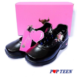 Popteen รองเท้านักเรียนหญิง สีดำ ของแท้100%