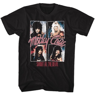 T-shirt  เสื้อยืด พิมพ์ลาย Motley Crue Shout at the Devil สีดํา สไตล์คลาสสิก สําหรับผู้ใหญ่S-5XL