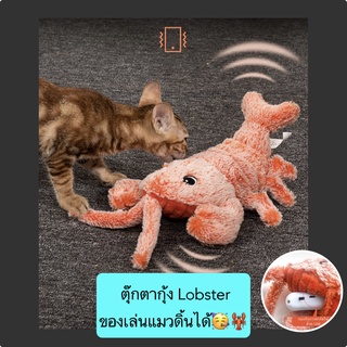 MG-359 ตุ๊กตากุ้ง Lobster ของเล่นแมวดิ้นได้ ช่วยดึงดูดความสนใจ ตุ๊กตาแมว ของเล่นแมวอัตโนมัติ ราคาถูก พร้อมส่ง🧡🍄