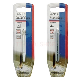 APEX ดอกสว่านเจาะกระจก, TC-Glass drill, PLW เลือกขนาดตอนกดสั่งซื้อ ส่งด่วน ส่งไว