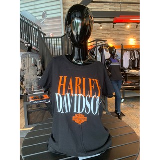 เสื้อยืดผู้หญิง OLP สกรีนลายโลโก้ Harley-Davidson ลิขสิทธิ์แท้ 100% (40290209)