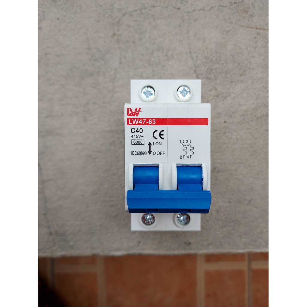 AC เบรคเกอร์ เมนเบรคเกอร์ เซอร์กิตเบรกเกอร์ Circuit ยี่ห้อ LW Breaker 2P 415V ,20A/32A/40A ,20/32/40