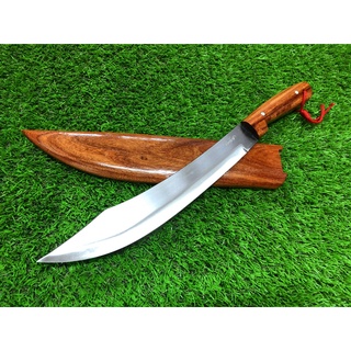 มีดเดินป่า ทรงหัวบัว เหล็ก  s50c ขัดขาว ใบมีดยาว 15 นิ้ว ฝัก…