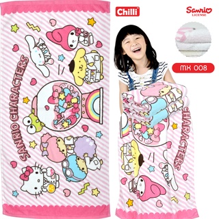 "ของแท้ 100%" ผ้าขนหนู ผ้าเช็ดตัว Towel SANRIO MIX CHARACTERS TOWEL MX-008 ขนาด 27x54 นิ้ว