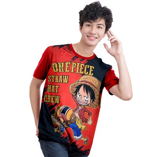 Dextreme เสื้อยืดวันพีซ (DOP-785) สกรีนเต็มตัว ลาย ลูฟี่ Luffy &amp; Chopper ช็อปเปอร์