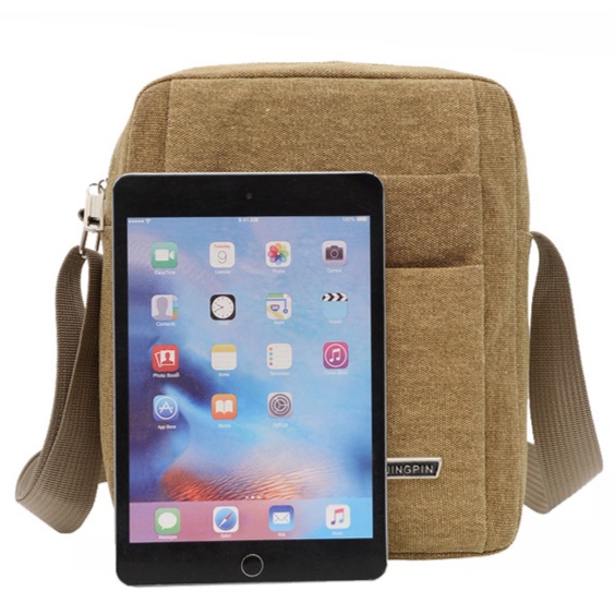 (w171) กระเป๋าสะพายข้าง ผ้าแคนวาส ใส่ทำงานเท่ ใบใหญ่มี5ซิป redskyzone - รูปที่ 5