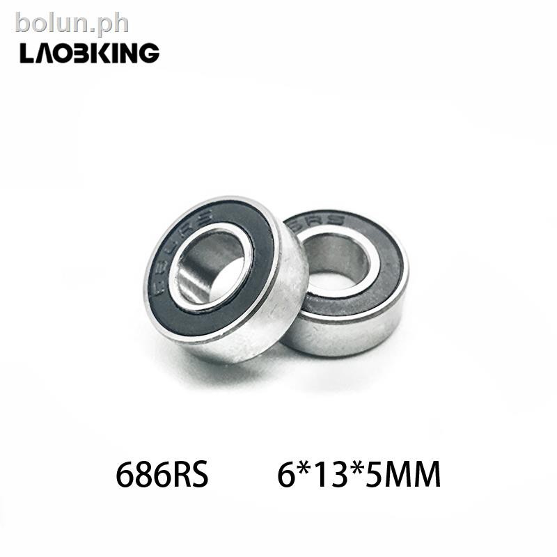 ̅WZZG 10 ชิ้น 686 2rs 686RS 6*13*5 มิลลิเมตร Chrome Steel Ball Bearing RS แบริ่งยางปิดผนึก Miniature