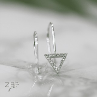 ต่างหูประดับพลอยเงินแท้ 925 Earring Silver 925-(E27180240)