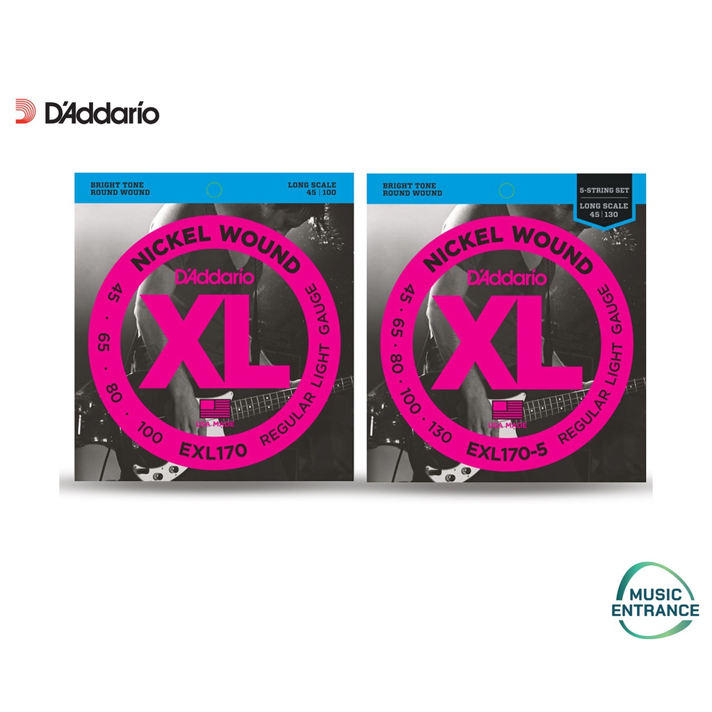 D'Addario สายเบสไฟฟ้า EXL170 EXL170-5 สายเบส ไฟฟ้า ของแท้ 100% Addario Electric Bass String Nickel Wound