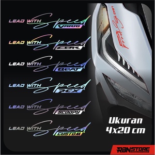 ตะกั่ว V.2 พร้อมสติกเกอร์ ความเร็วสูง สําหรับ HONDA VARIO PCX BEAT CBR CUTTING STICKER SIGNATURE Version 2 HOLOGRAM และสีพื้น