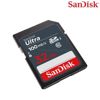 SANDISK ULTRA SD CARD UHS-I 100MB/s Class10 32GB (SDSDUNR-032G-GN3IN) ใส่ กล้อง กล้องถ่ายรูป รับประกัน Synnex 5 ปี