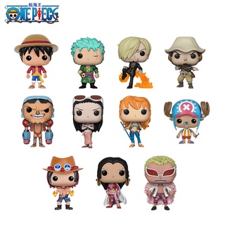 ฟิกเกอร์ Funko Pop Anime One Piece Luffy Ace Law Tony Chopper Roronoa Zoro ของเล่นสําหรับเด็ก