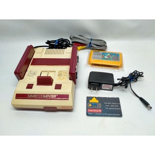 เครื่องเกม Famicom แท้ Japan ชุดพร้อมเล่นเสียบไฟบ้านเล่นได้เลย ระบบAV สายยาว 3 เมตร ตลับมารีโอ้แท้