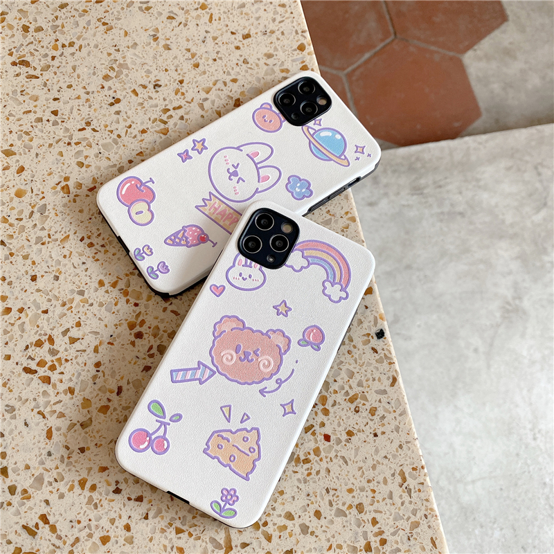 Bear rabbit iPhone soft case 7 7P 8 8P PLUS X XR XS MAX 11 PRO 12 MINI ...