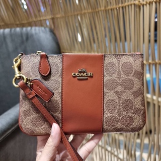 COACH 32445 SMALL WRISLETT IN COLORBLOCK SIGNATURE CANVAS