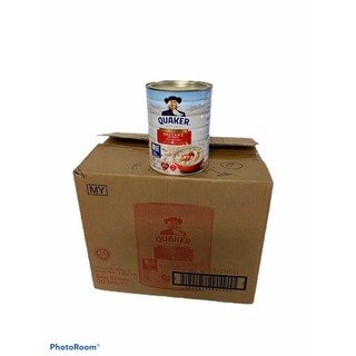 Quaker Instant Oat Meal RED!! กระป๋องสีฟ้าแถบสีแดง 1ลัง/12กระป๋อง บรรจุ800g ราคาส่ง ยกลัง!!