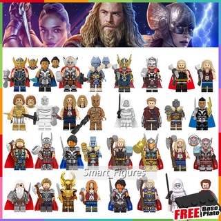 Marvel Minifigures Thor 4 Jane Foster Zeus Korg Valkyrie Heimdall Star Lord ของเล่นของขวัญคอลเลกชัน Mini Figuresม