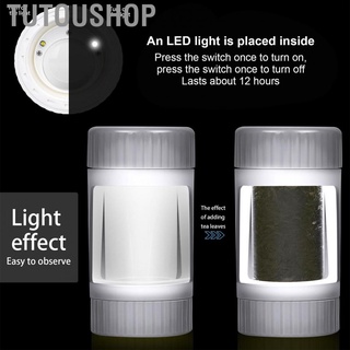 (Ready Stock) Tutoushop กระปุกซีลใส มีไฟ LED 8 เท่า กันชื้น สําหรับเก็บสมุนไพร