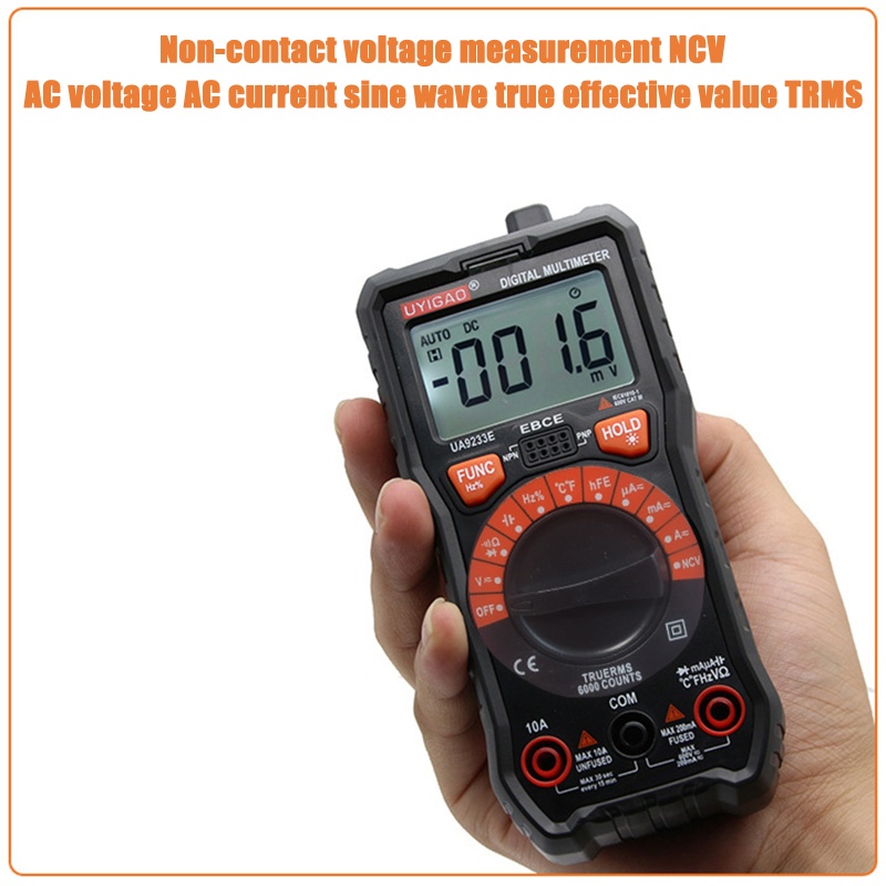 ღcom* 6000 Counts Digital Multimeter Auto-ranging Amp Voltage Tester for Electrician #8