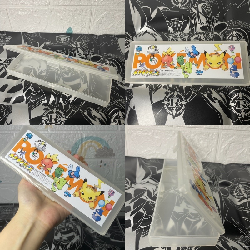 กล่องดินสอ กล่องพลาสติกเอนกประสงค์ ลายโปเกม่อน หายาก Pokemon Dash Plastic Pen Case DS Game Software 