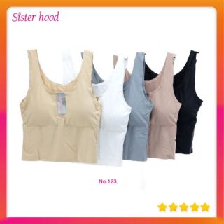 💥พร้อมส่ง💥เสื้อซับในไร้ขอบ ครึ่งตัว #123 Sister hood ขนาดฟรีไซส์ มีฟองน้ำในตัว