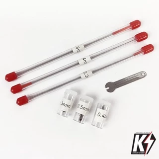 เข็ม นมหนู แคปหนหนู สำหรับแอร์บรัช ขนาด 0.2| 0.3 | 0.5 mm #Airbrush HD-130 / แอร์บรัชจีน / แอร์บรัชไต้หวั่น