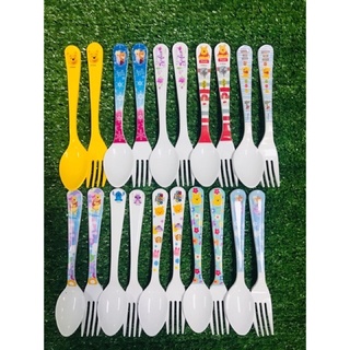 ช้อน+ส้อม เด็ก 6.25" ลายการ์ตูนลิขสิทธิ์แท้ By Superware