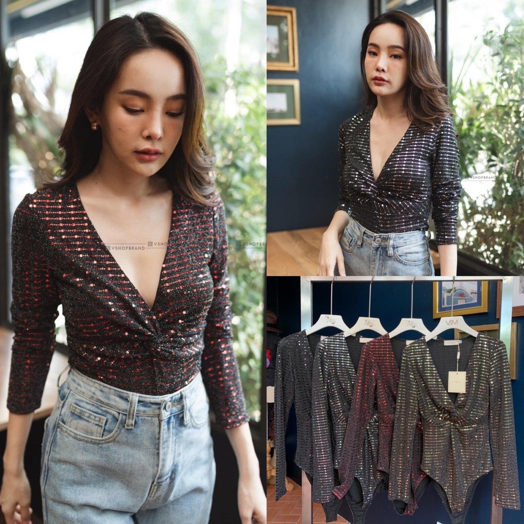 Code no:2001023508-Vshop บอดี้สูทวิ่งไฟผ้าpolyผสมspandex เนื้อผ้ายืดเข้าทรง แป๊ะล่าง เสริมฟองน้ำบ่า ให้ดูทรงสวยเป๊ะ คอวี