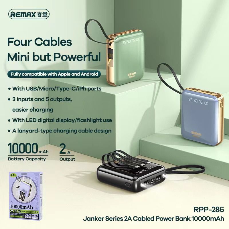 แบตสำรอง REMAX รุ่น RPP-286 ความจุแบตเตอรี่ 10000 mAh - prodamobile ...