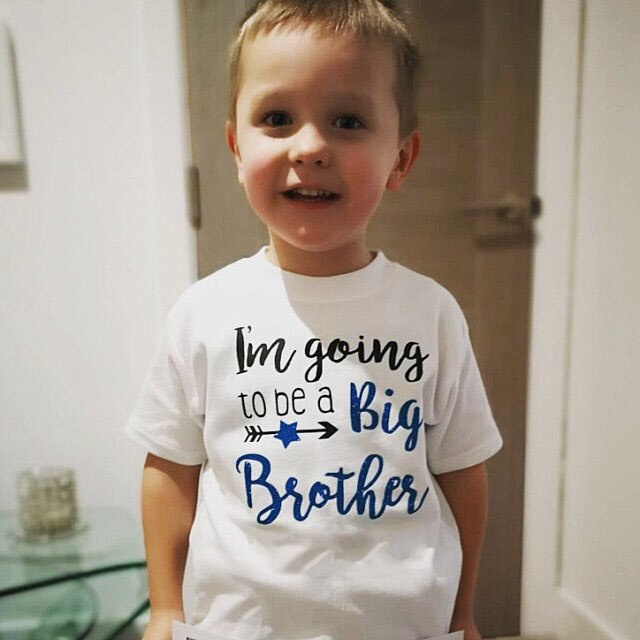 เสื้อยืด Big Brother สำหรับเด็กวัยหัดเดิน พิมพ์ลายแบบเสื้อคลุมยอดฮิต คอลเลคชั่นแมตช์พี่น้อง