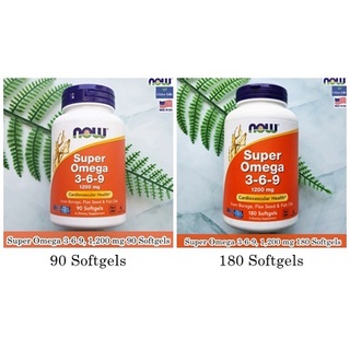 Now Foods - Super Omega 3-6-9, 1,200 mg 90 Softgels ซุปเปอร์โอเมก้า 3-6-9