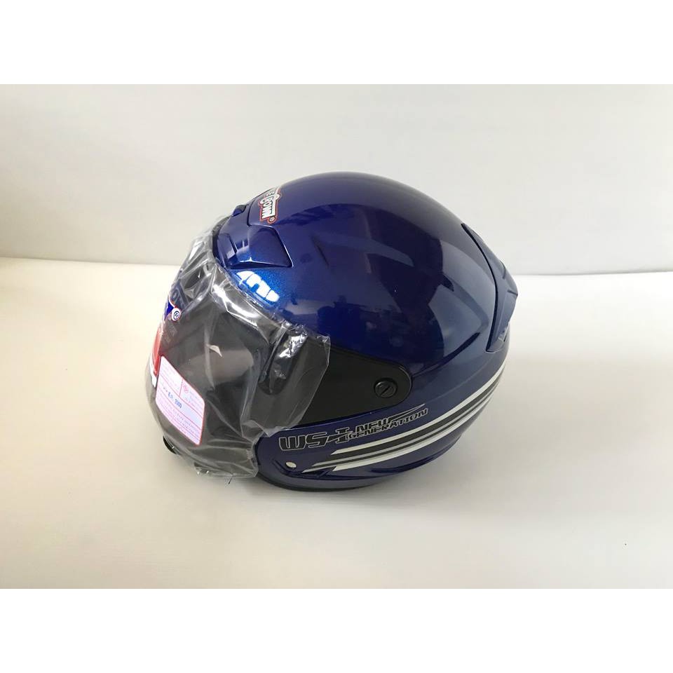 หมวกกันน็อค Space Crown เปิดคาง สีน้ำเงินเข้ม