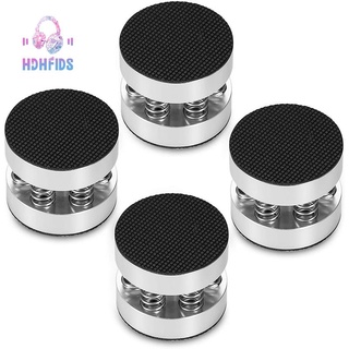 4PCS Sier Aluminum Spring Speakers Spikes Isolation Stand Feet for Audio HiFi Amplifier/Speaker/Turntable/Player