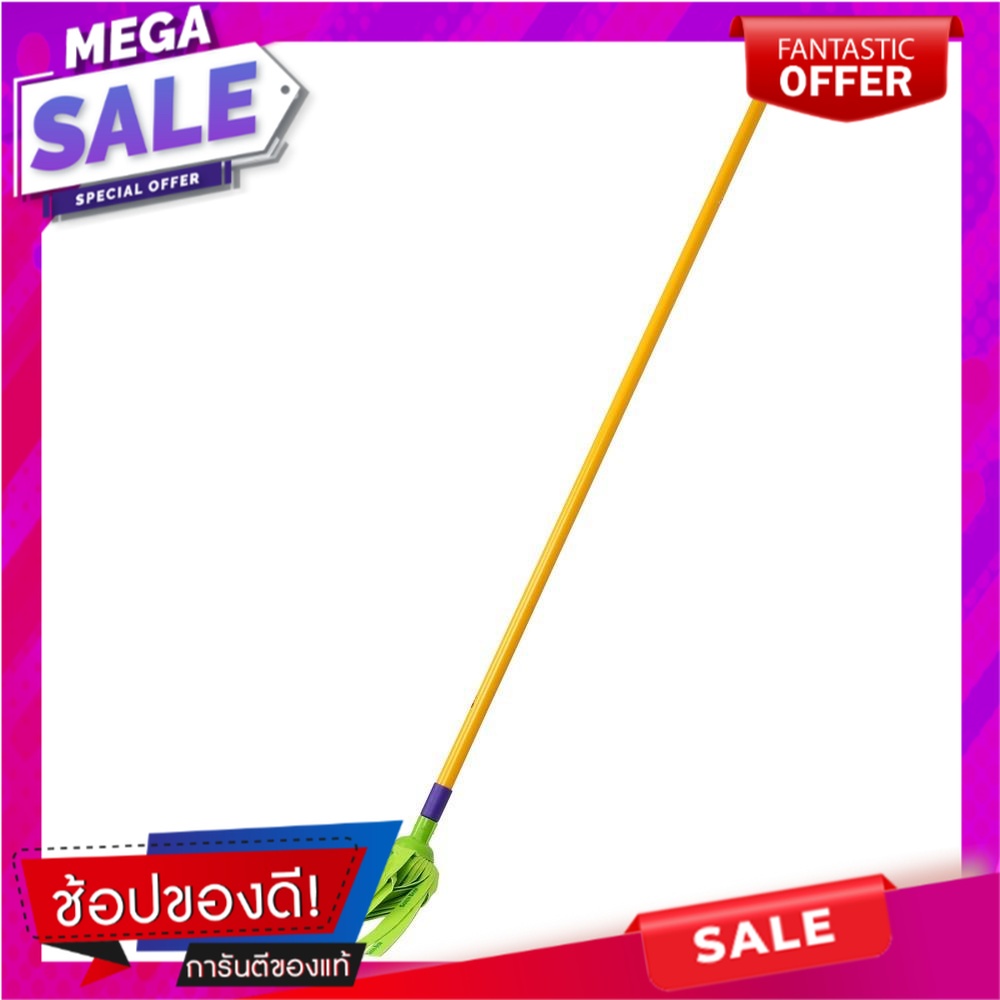 ไม้ม็อบไมโครไฟเบอร์หัวจุก SCOTH-BRITE 8 นิ้ว แพ็กคู่ สีเหลือง ไม้ม็อบและอุปกรณ์ MICROFIBER CORK MOP 