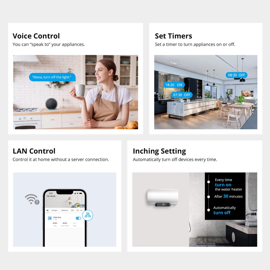 Sonoff Pow Elite 16A / 20A สวิตช์ควบคุม WiFi แบบเรียลไทม์ ใช้พลังงาน ตรวจสอบ eWelink APP สําหรับ Smart Home - รูปที่ 5